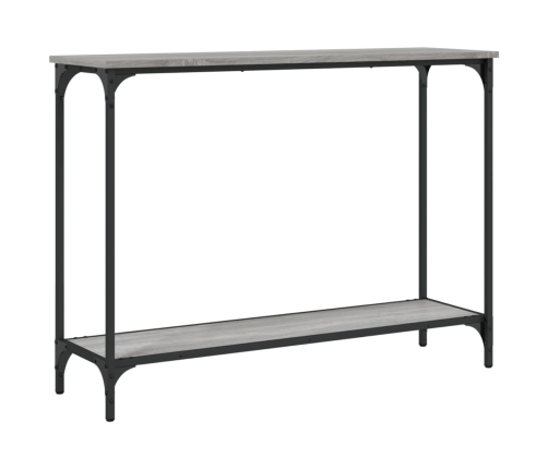 Mesa consola madera de ingeniería gris Sonoma 101x30,5x75 cm