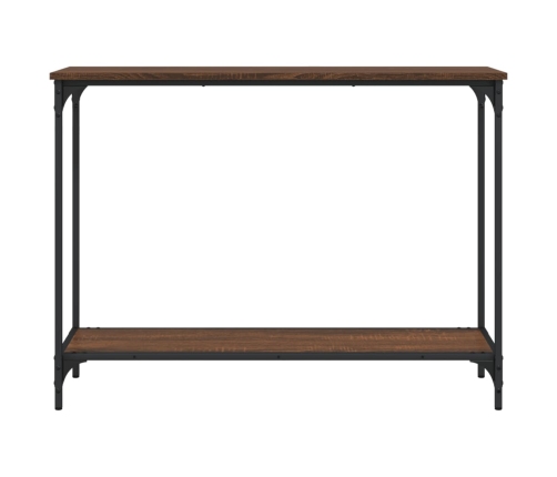 vidaXL Mesa consola madera de ingeniería marrón roble 101x30,5x75 cm