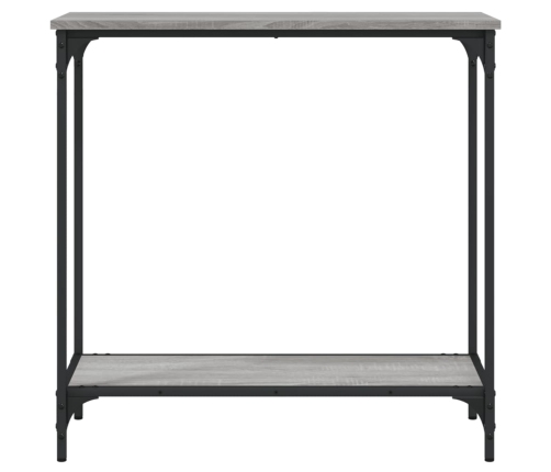 vidaXL Mesa consola madera de ingeniería gris Sonoma 75x30,5x75 cm