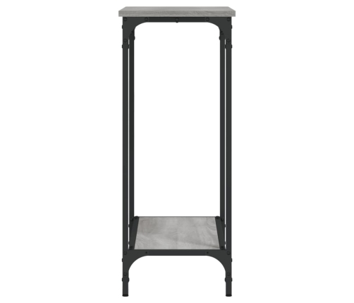 vidaXL Mesa consola madera de ingeniería gris Sonoma 75x30,5x75 cm