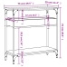 Mesa consola con estante madera ingeniería negra 75x29x75 cm