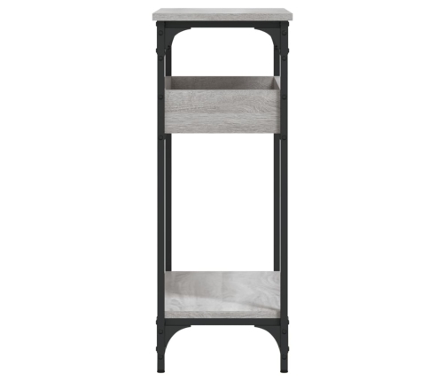 Mesa consola estante madera ingeniería Sonoma gris 75x29x75 cm