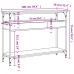 Mesa consola con estante madera ingeniería negra 100x29x75 cm