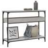 Mesa consola estante madera ingeniería Sonoma gris 100x29x75 cm