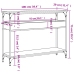 Mesa consola estante madera ingeniería marrón roble 100x29x75cm