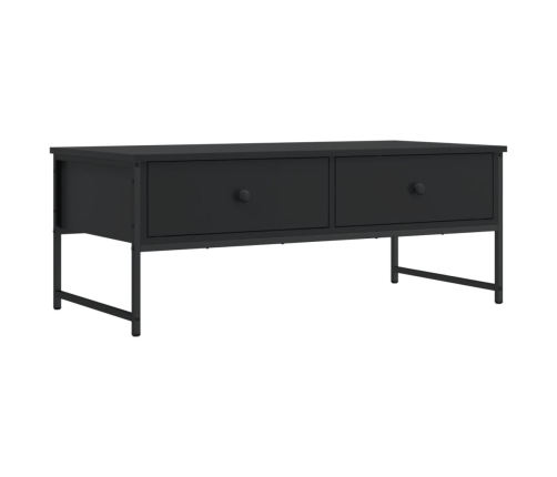 Mesa de centro madera de ingeniería negro 101x49x39,5 cm