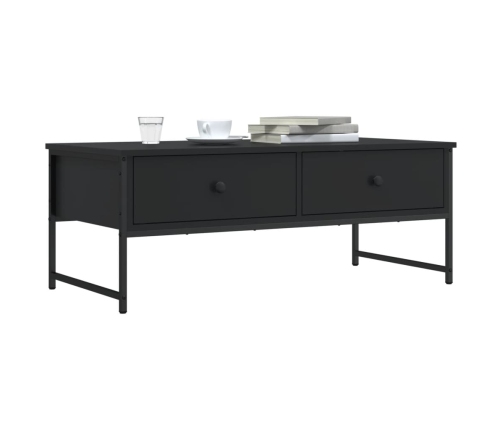 Mesa de centro madera de ingeniería negro 101x49x39,5 cm