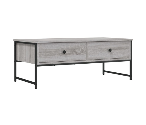 Mesa de centro madera de ingeniería gris Sonoma 101x49x39,5 cm