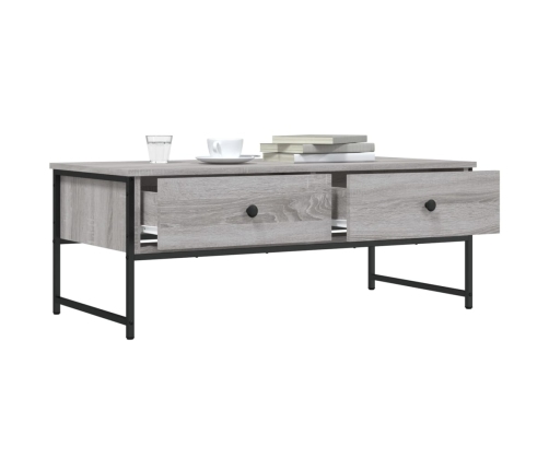 Mesa de centro madera de ingeniería gris Sonoma 101x49x39,5 cm