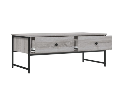 Mesa de centro madera de ingeniería gris Sonoma 101x49x39,5 cm