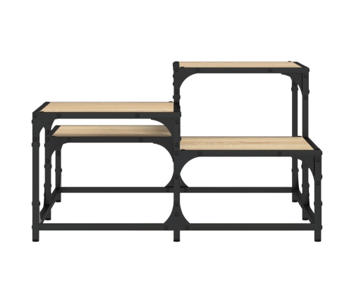 Mesa de centro madera de ingeniería roble Sonoma 68x68x40 cm