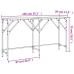 Mesa consola madera de ingeniería negra 140x29x75 cm