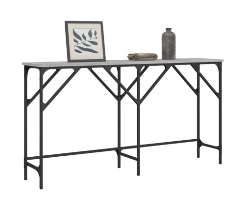 Mesa consola madera de ingeniería gris Sonoma 140x29x75 cm