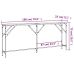 Mesa consola madera de ingeniería roble ahumado 180x23x75 cm