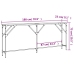 Mesa consola madera de ingeniería marrón roble 180x23x75 cm