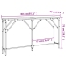 Mesa consola madera de ingeniería negro 140x23x75 cm