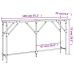 Mesa consola madera de ingeniería roble marrón 140x23x75 cm