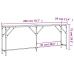 Mesa consola madera de ingeniería roble ahumado 200x29x75 cm