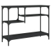 Mesa consola con estantes negro 100x35x75 cm