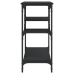 Mesa consola con estantes negro 100x35x75 cm