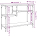 Mesa consola con estantes negro 100x35x75 cm
