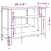 Mesa consola con estantes gris Sonoma 100x35x75 cm