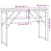 Mesa consola con estante madera ingeniería negra 105x30x75 cm