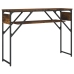 Mesa consola estante madera ingeniería roble humo 105x30x75 cm