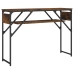 Mesa consola estante madera ingeniería roble humo 105x30x75 cm