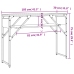 Mesa consola estante madera ingeniería roble humo 105x30x75 cm