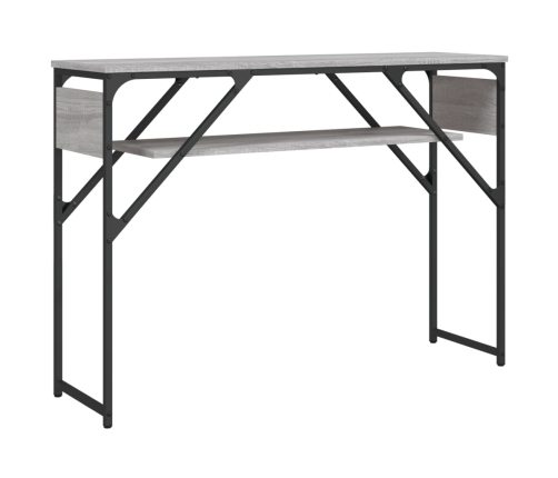 Mesa consola estante madera ingeniería Sonoma gris 105x30x75 cm