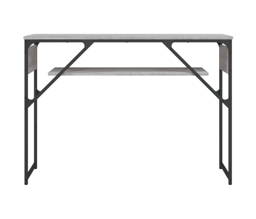 Mesa consola estante madera ingeniería Sonoma gris 105x30x75 cm