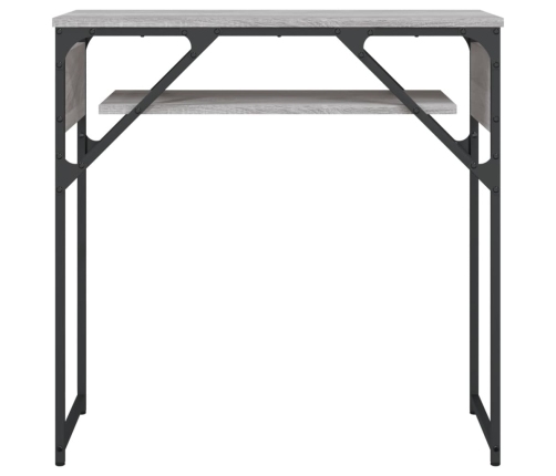 Mesa consola estante madera ingeniería Sonoma gris 75x30x75 cm