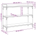 vidaXL Mesa consola con estantes roble ahumado 100x30x80 cm