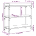 vidaXL Mesa consola con estantes roble ahumado 75x30x80 cm