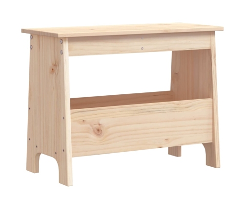 Banco de recibidor madera maciza de pino 60x28x45 cm