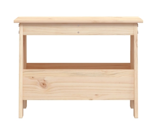 Banco de recibidor madera maciza de pino 60x28x45 cm