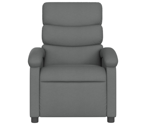 Sillón de masaje reclinable de tela gris oscuro