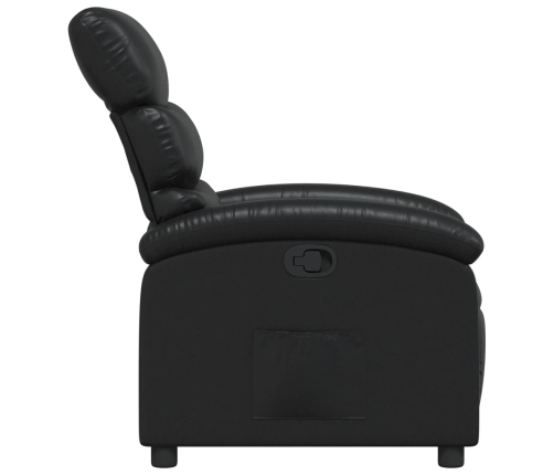 Sillón reclinable de cuero sintético negro