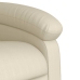 Sillón reclinable de masaje cuero sintético crema