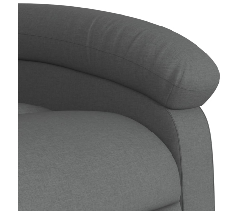 Sillón reclinable de tela gris oscuro