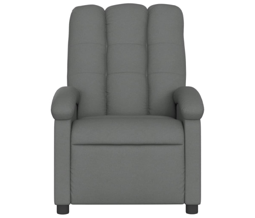 Sillón de masaje reclinable de tela gris oscuro