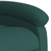 Sillón de masaje reclinable de tela verde oscuro