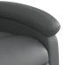 Sillón reclinable de cuero sintético gris