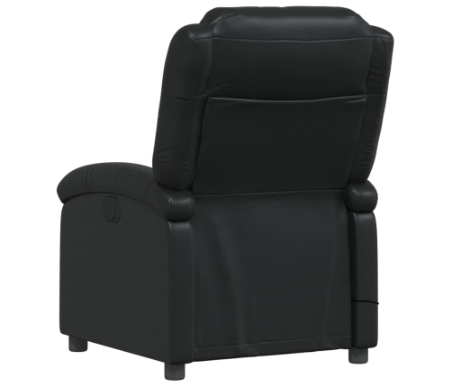 Sillón de masaje reclinable cuero sintético negro