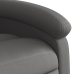 Sillón reclinable de masaje cuero auténtico gris