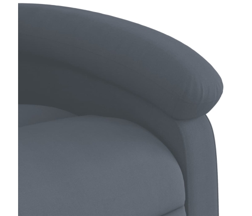 Sillón reclinable de terciopelo gris oscuro