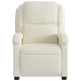 Sillón reclinable terciopelo blanco crema