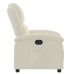 Sillón reclinable terciopelo blanco crema