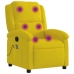 Sillón de masaje reclinable de terciopelo amarillo